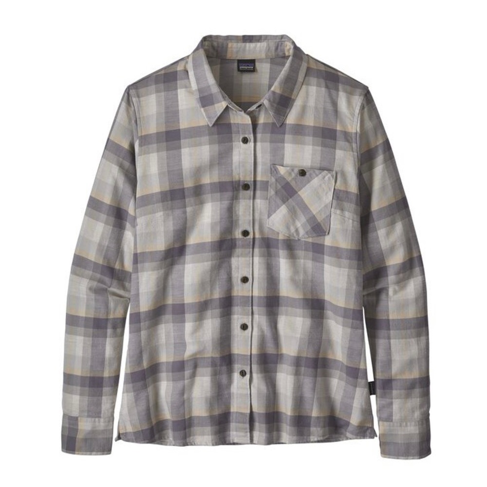 Patagonia W’s Organic Cotton Flannel Shirt Heywood Basket Drifter Grey, Size S